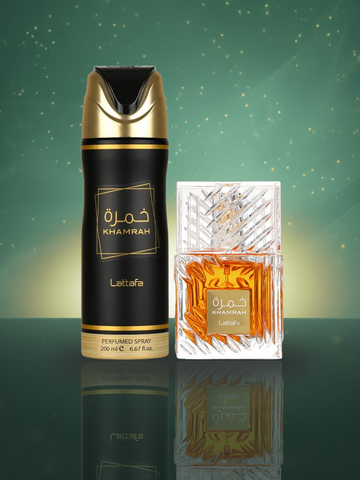 COMBO Lattafa Khamrah: Body Spray 200ml + Eau de Parfum 100ml Unisex